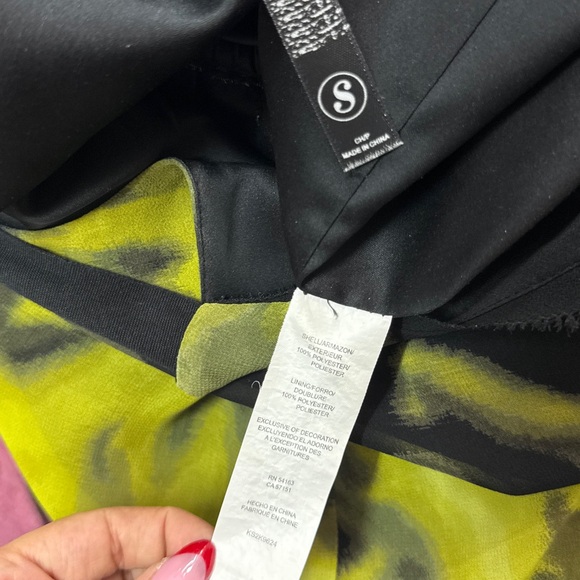 Green and black tie dye Kenzie dress abstract print sleeveless dress chiffon ray - Picture 8 of 8